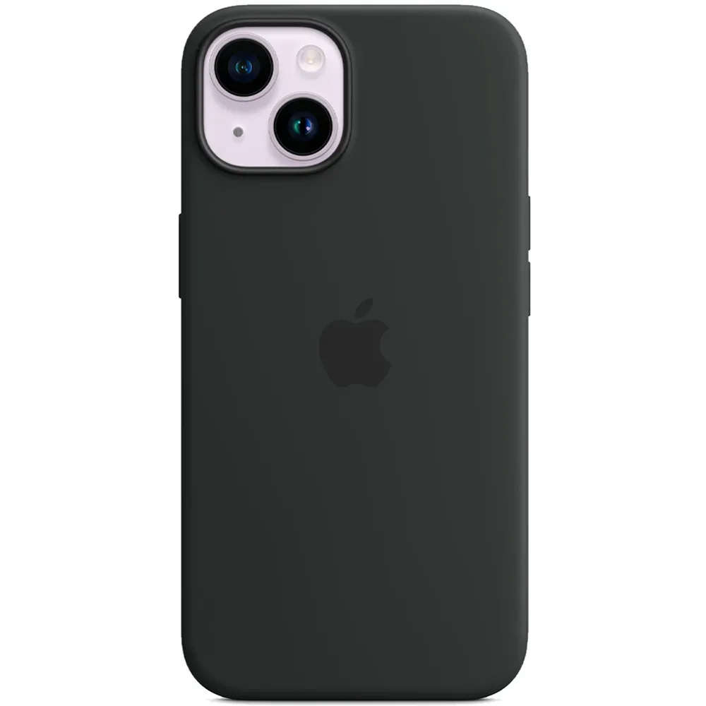 Силиконовый чехол с поддержкой MagSafe Apple Silicone Case для iPhone 14, Midnight (Темная ночь)