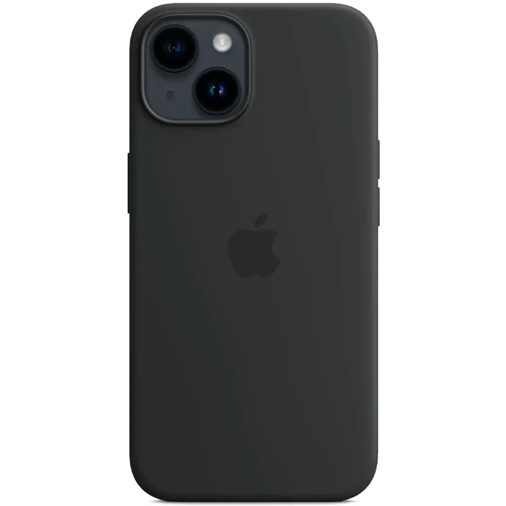 Силиконовый чехол с поддержкой MagSafe Apple Silicone Case для iPhone 14, Midnight (Темная ночь)