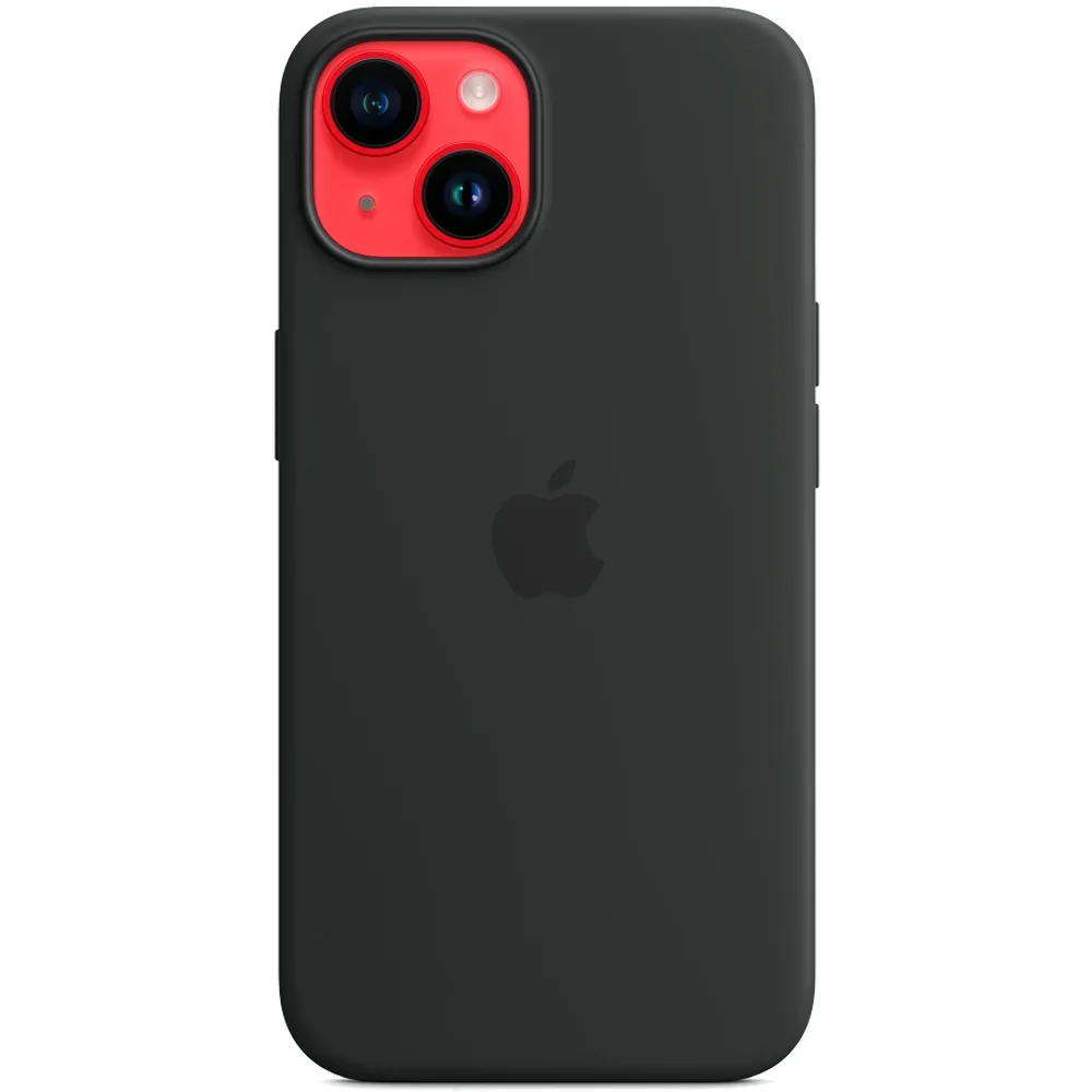 Силиконовый чехол с поддержкой MagSafe Apple Silicone Case для iPhone 14, Midnight (Темная ночь)