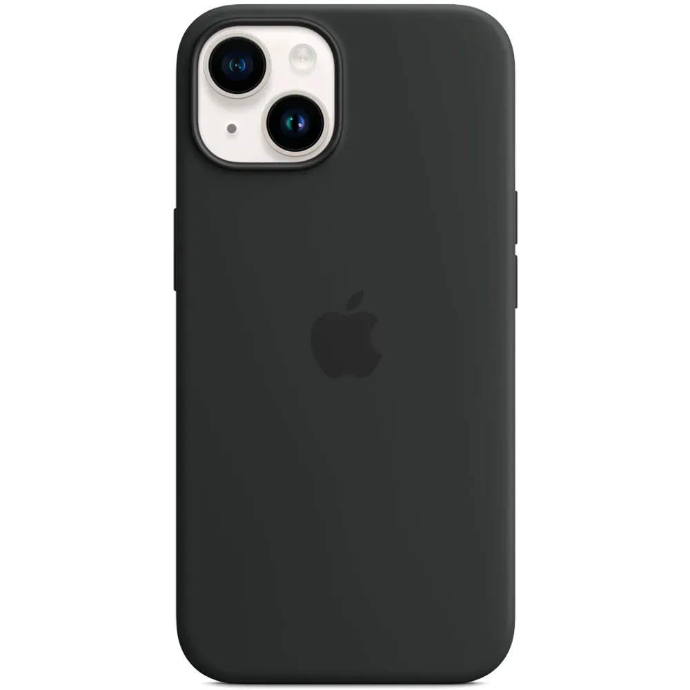 Силиконовый чехол с поддержкой MagSafe Apple Silicone Case для iPhone 14, Midnight (Темная ночь)