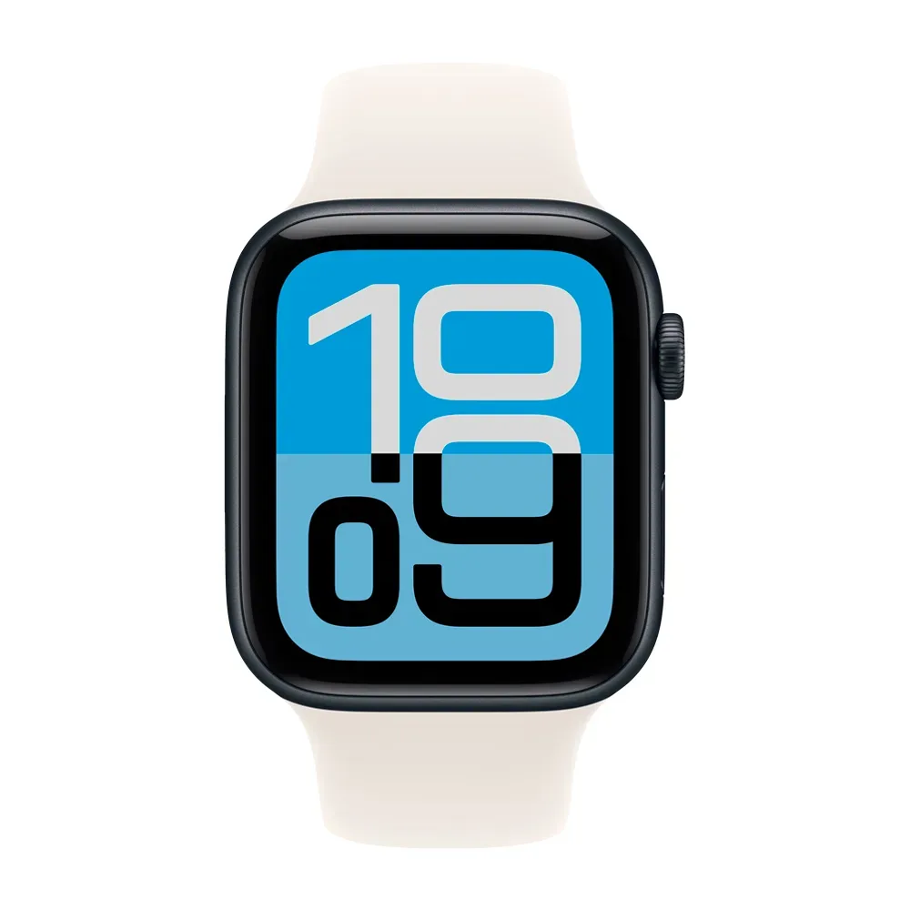 Умные часы Apple Watch SE 3 (2025) GPS, 44mm, Midnight Aluminium Case with Starlight Sport Band, M/L