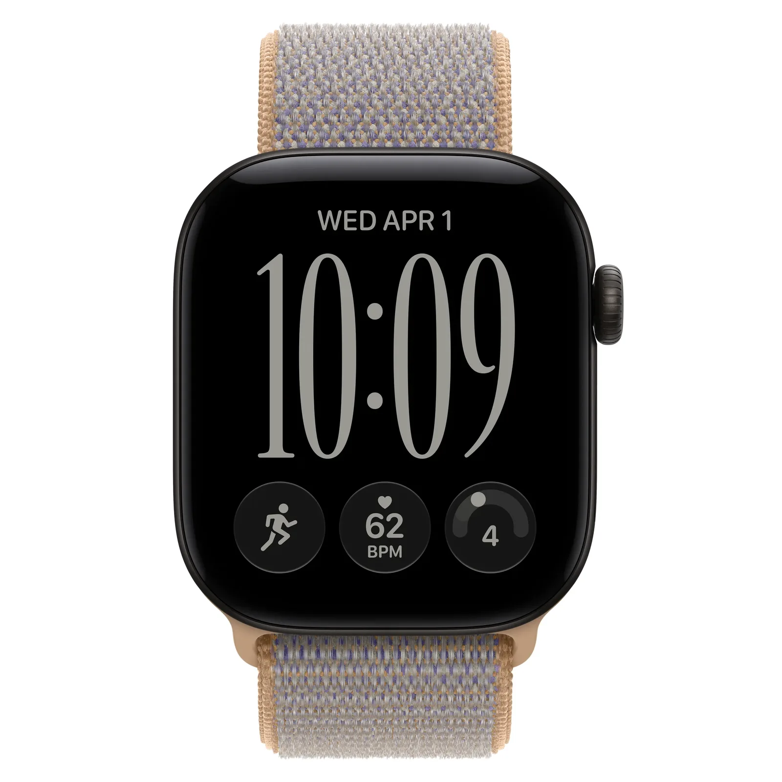 Умные часы Apple Watch Series 12 GPS, 42mm, Black Aluminum Case with Chambray Blue Sport Loop