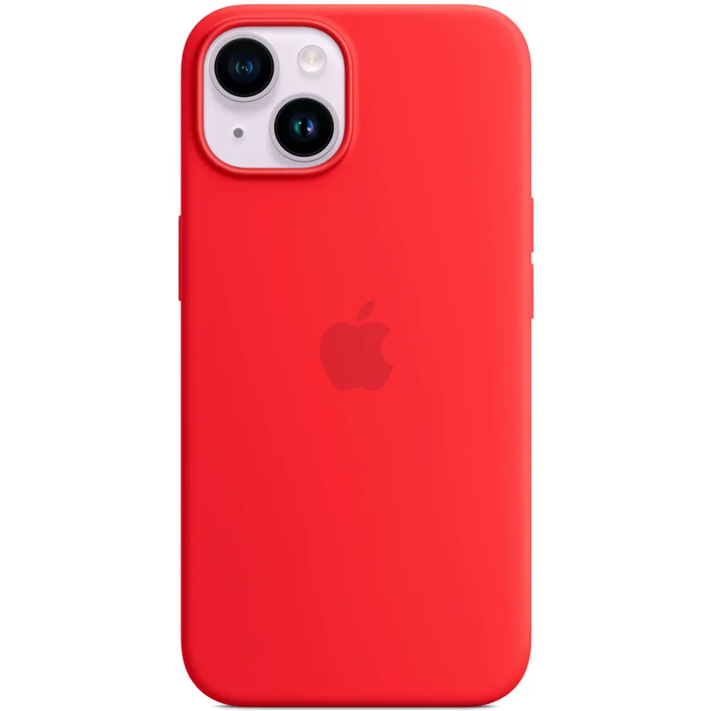 Силиконовый чехол с поддержкой MagSafe Apple Silicone Case для iPhone 14, Red (Красный)