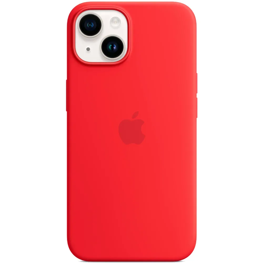 Силиконовый чехол с поддержкой MagSafe Apple Silicone Case для iPhone 14, Red (Красный)