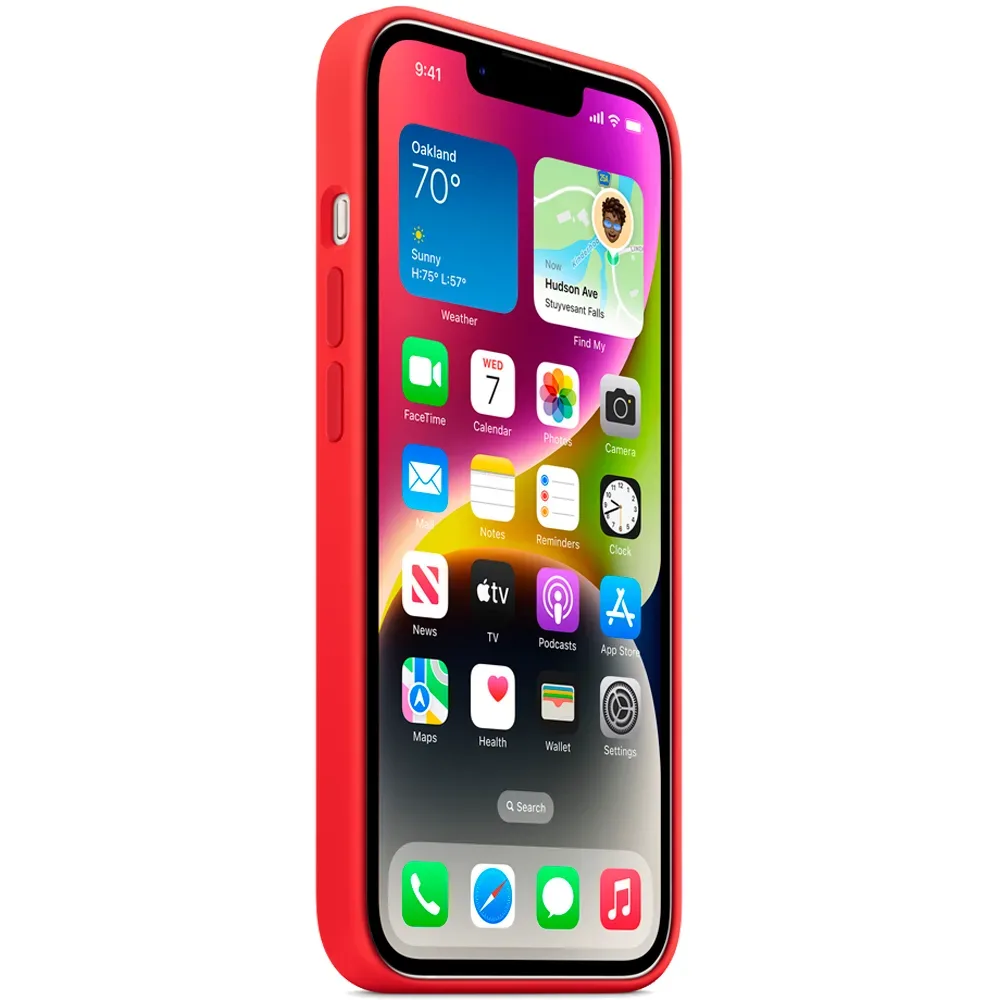 Силиконовый чехол с поддержкой MagSafe Apple Silicone Case для iPhone 14, Red (Красный)