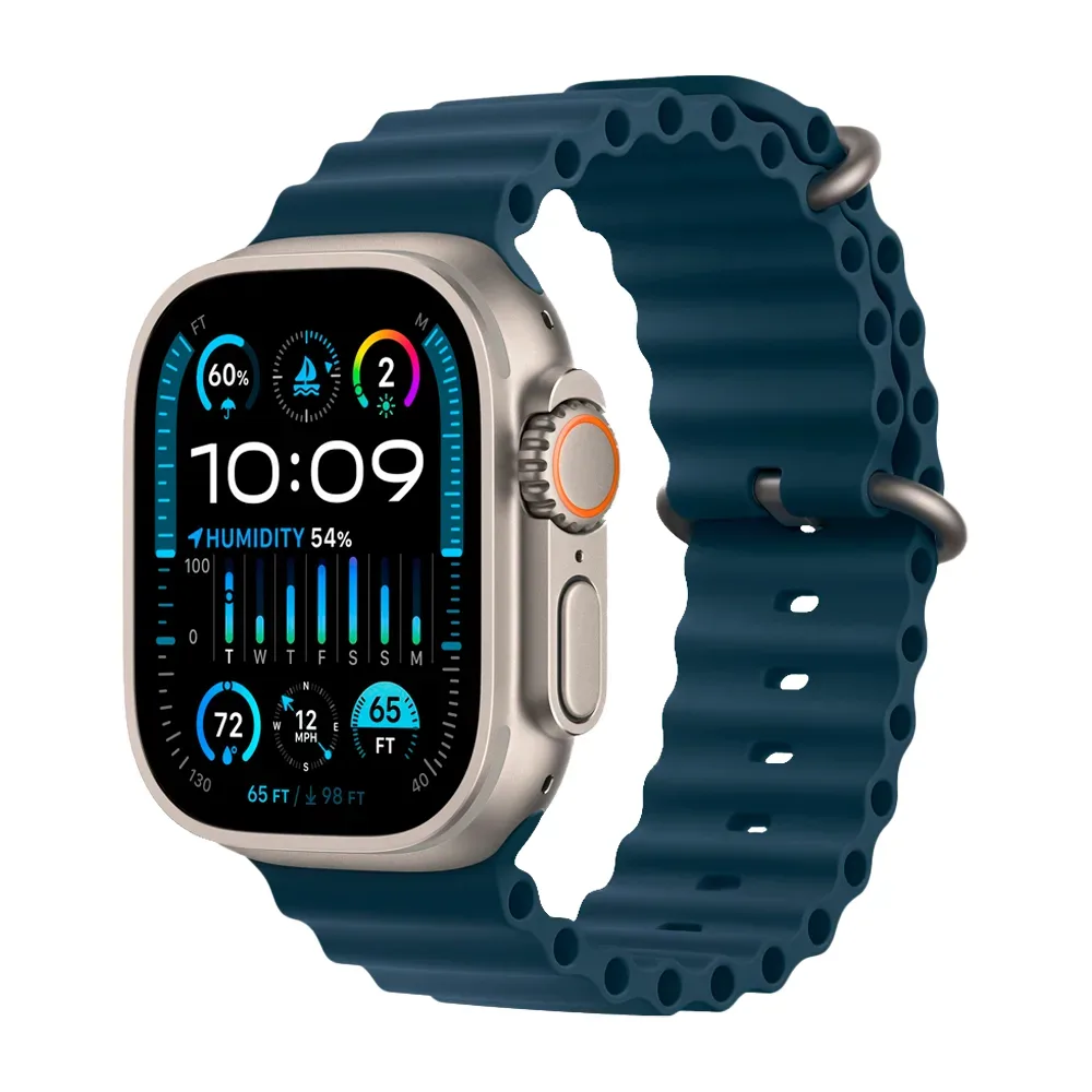 Умные часы Apple Watch Ultra 2 GPS + Cellular, 49mm, Titanium Blue Ocean Band (Синий)