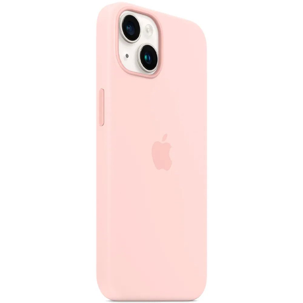 Силиконовый чехол с поддержкой MagSafe Apple Silicone Case для iPhone 14, Chalk Pink (Розовый мел)
