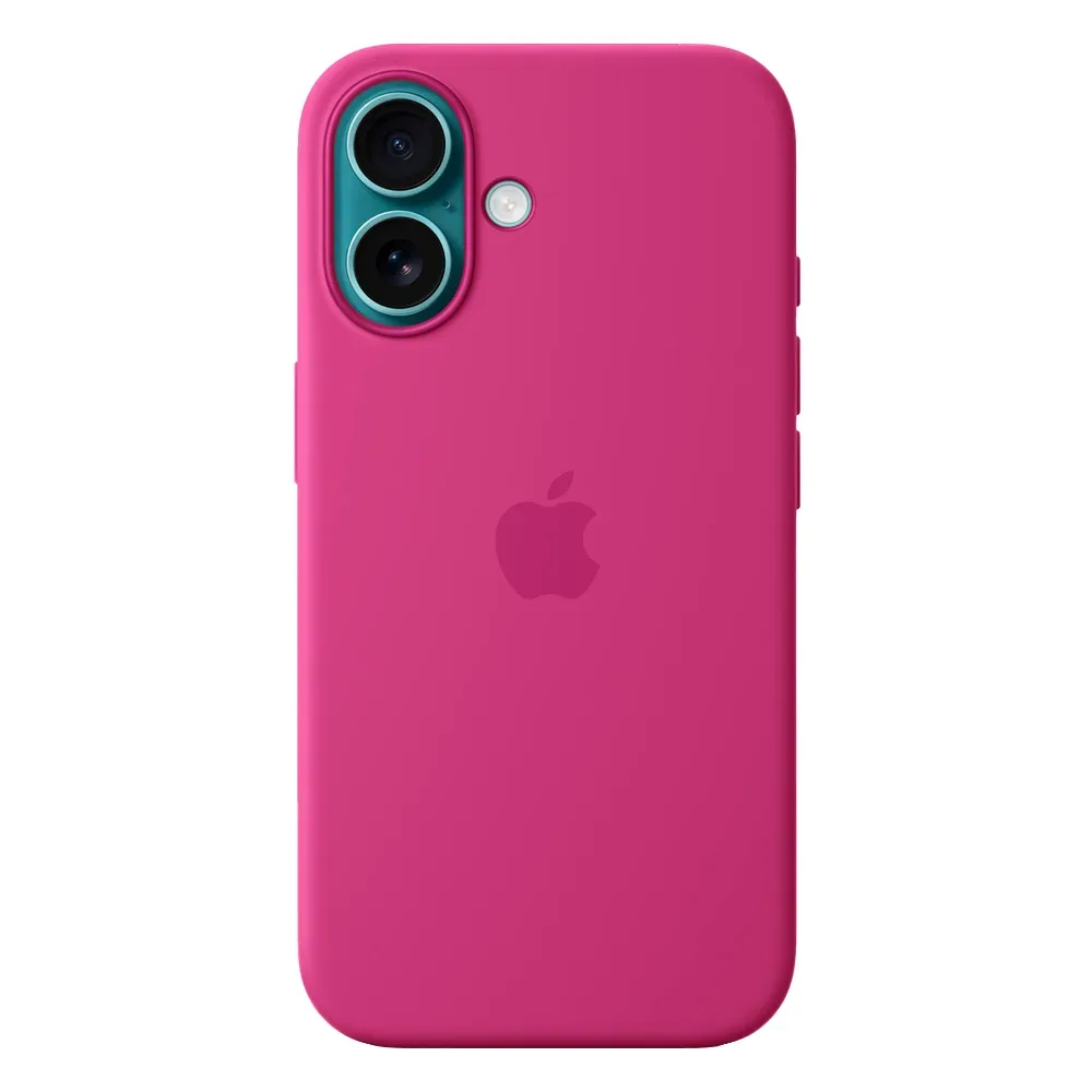 Силиконовый чехол с поддержкой MagSafe Apple Silicone Case для iPhone 16, Fuchsia (Фуксия)