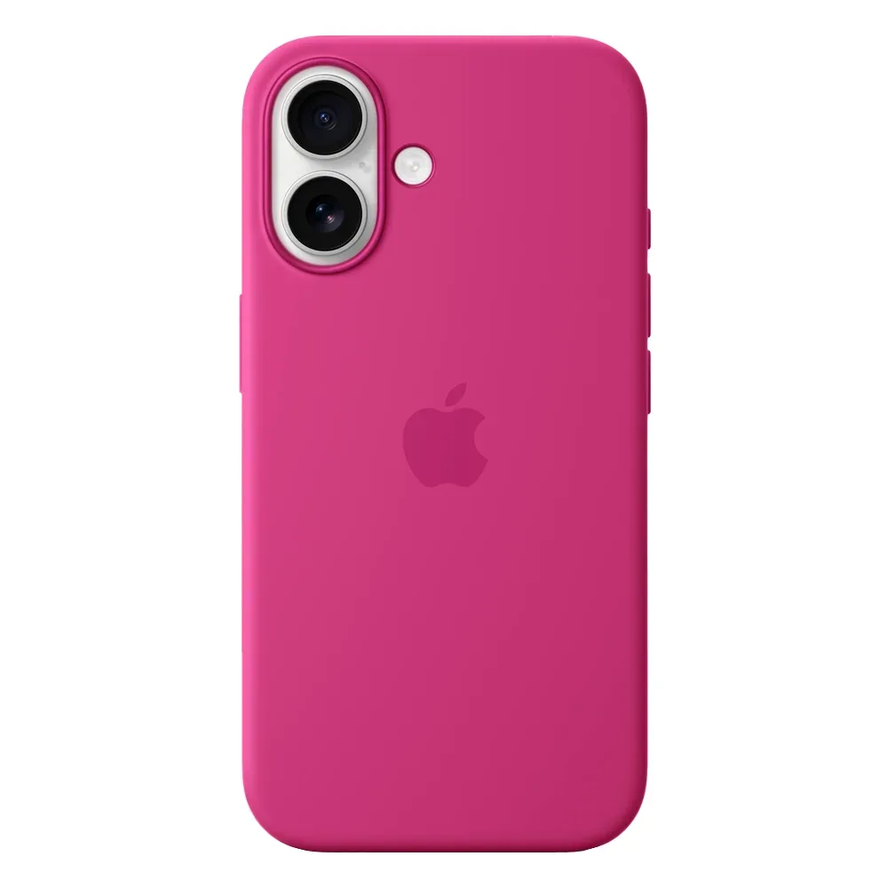Силиконовый чехол с поддержкой MagSafe Apple Silicone Case для iPhone 16, Fuchsia (Фуксия)