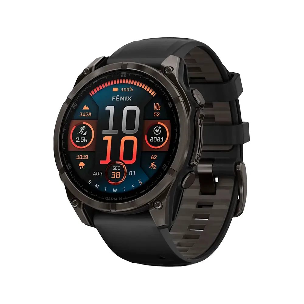 Умные часы Garmin Fenix 8, 47мм, Amoled Sapphire Titanium Carbon Gray (010-02904-21)