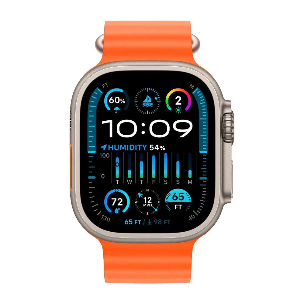 Умные часы Apple Watch Ultra 2 GPS + Cellular, 49mm, Titanium Orange Ocean Band (Оранжевый)