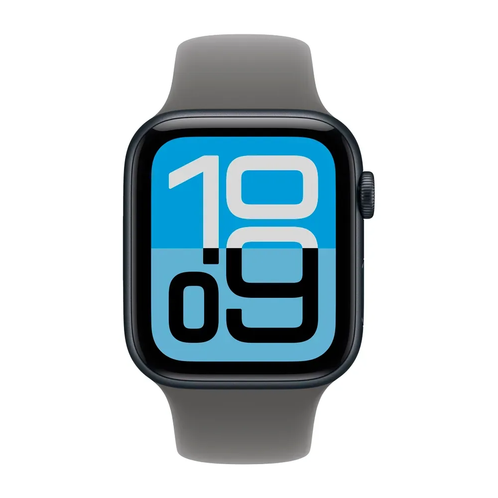 Умные часы Apple Watch SE 3 (2025) GPS, 44mm, Midnight Aluminium Case with Stone Gray Sport Band, M/L