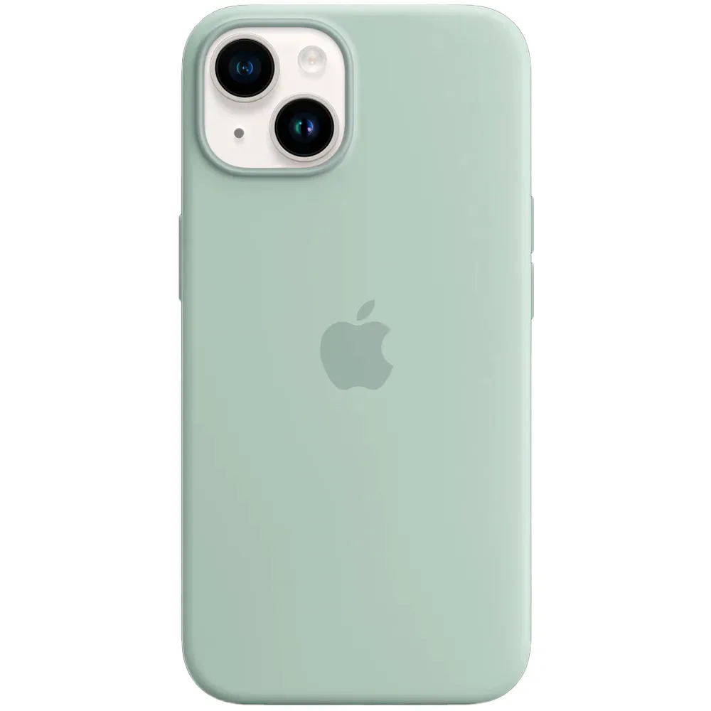 Силиконовый чехол с поддержкой MagSafe Apple Silicone Case для iPhone 14, Succulent (Агава)