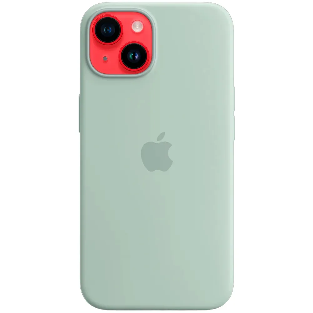 Силиконовый чехол с поддержкой MagSafe Apple Silicone Case для iPhone 14, Succulent (Агава)