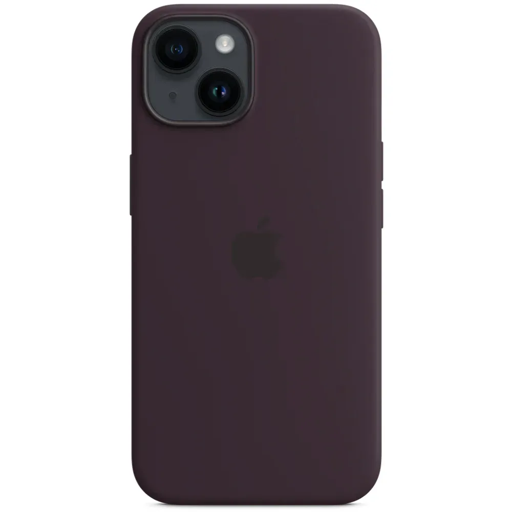 Силиконовый чехол с поддержкой MagSafe Apple Silicone Case для iPhone 14, Elderberry (Черничный)