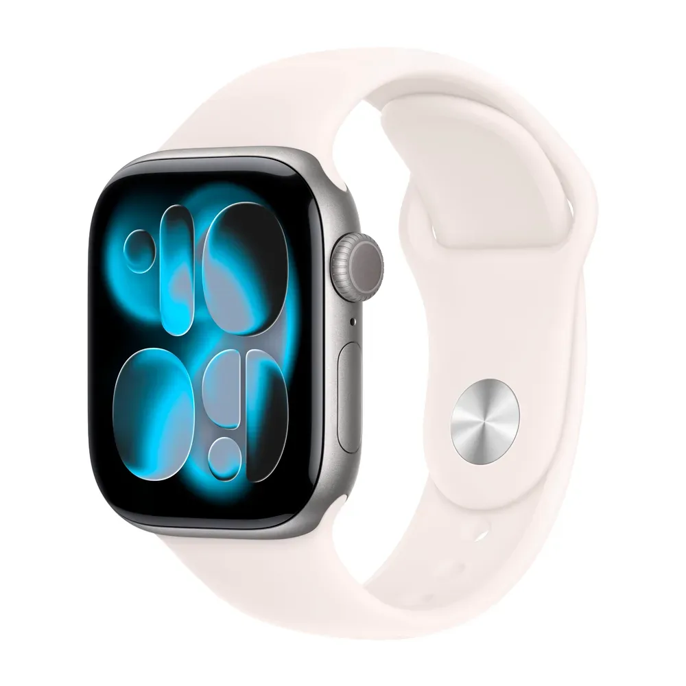 Умные часы Apple Watch Series 11 GPS, 42mm, Space Gray Aluminium Case with Light Blush Sport Band, M/L