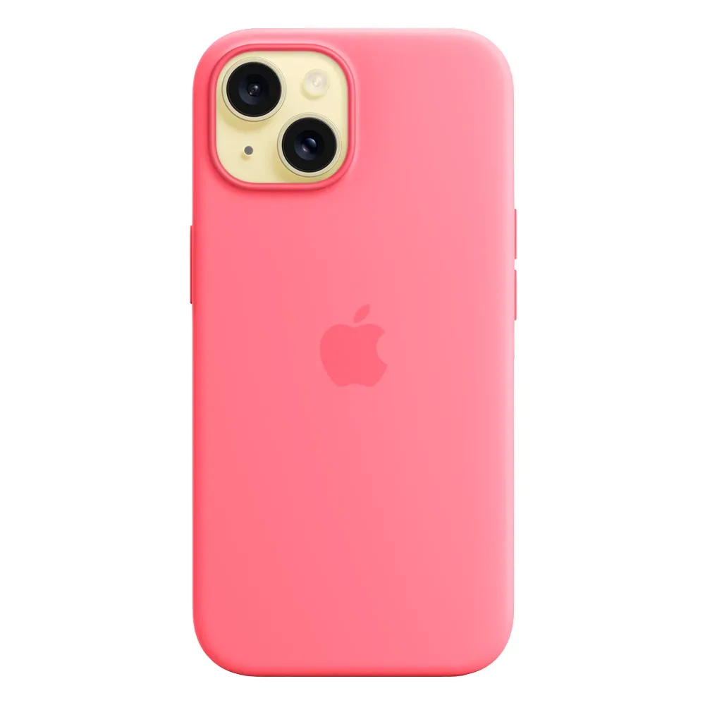 Силиконовый чехол с поддержкой MagSafe Apple Silicone Case для iPhone 15, Pink (Розовый)