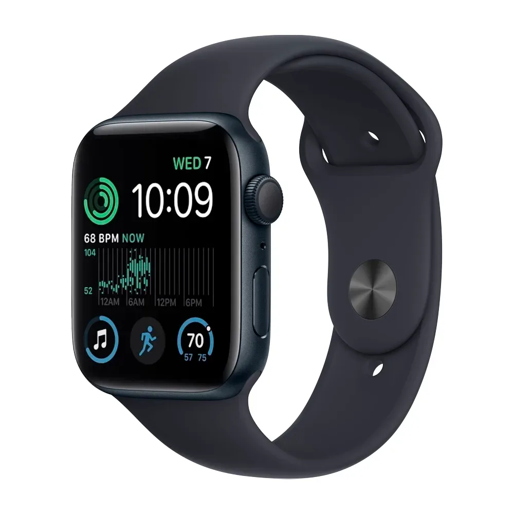 Умные часы Apple Watch SE (2022) GPS, 44mm, Aluminium Case with Sport Band S/M, Midnight (Темная ночь)