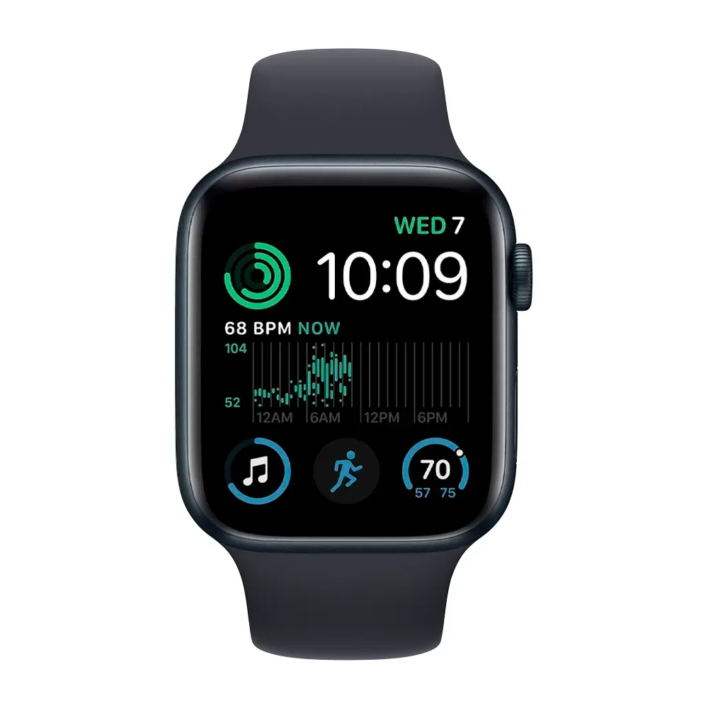 Умные часы Apple Watch SE (2022) GPS, 44mm, Aluminium Case with Sport Band S/M, Midnight (Темная ночь)