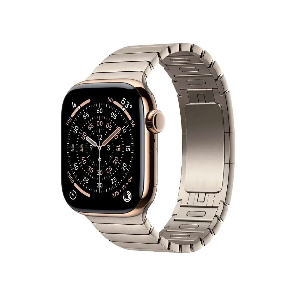 Умные часы Apple Watch Series 11 GPS + Cellular, 46mm, Gold Titanium Case with Natural Link Bracelet