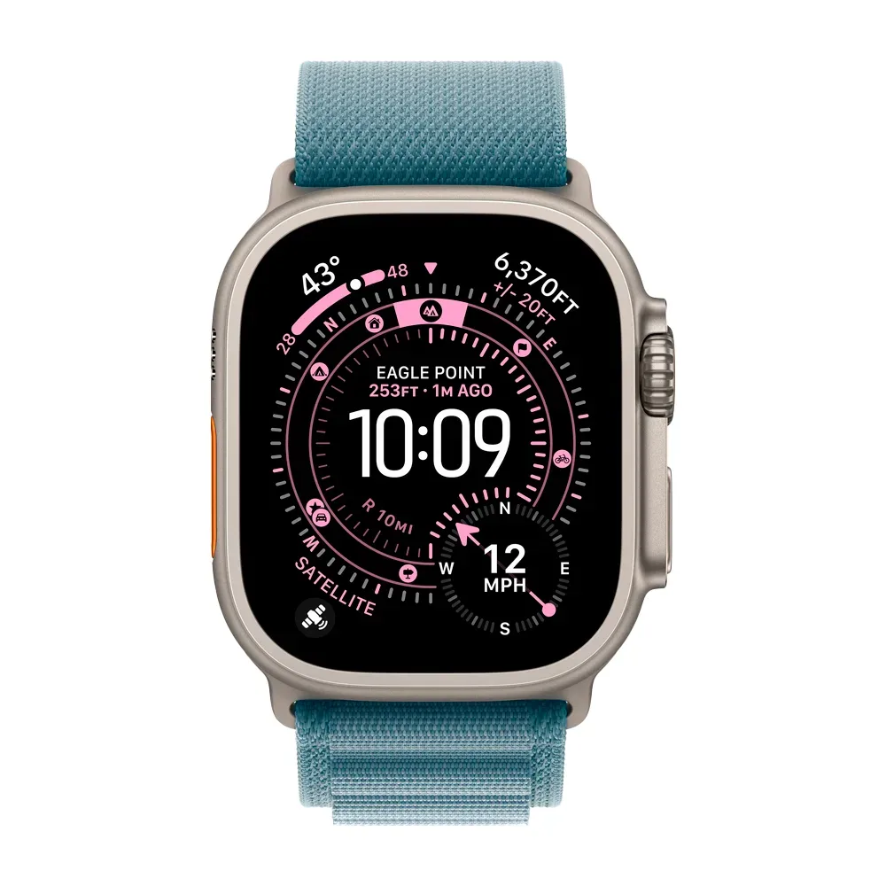 Умные часы Apple Watch Ultra 3 (2025) GPS + Cellular, 49mm, Natural Titanium Case with Light Blue Alpine Loop, S
