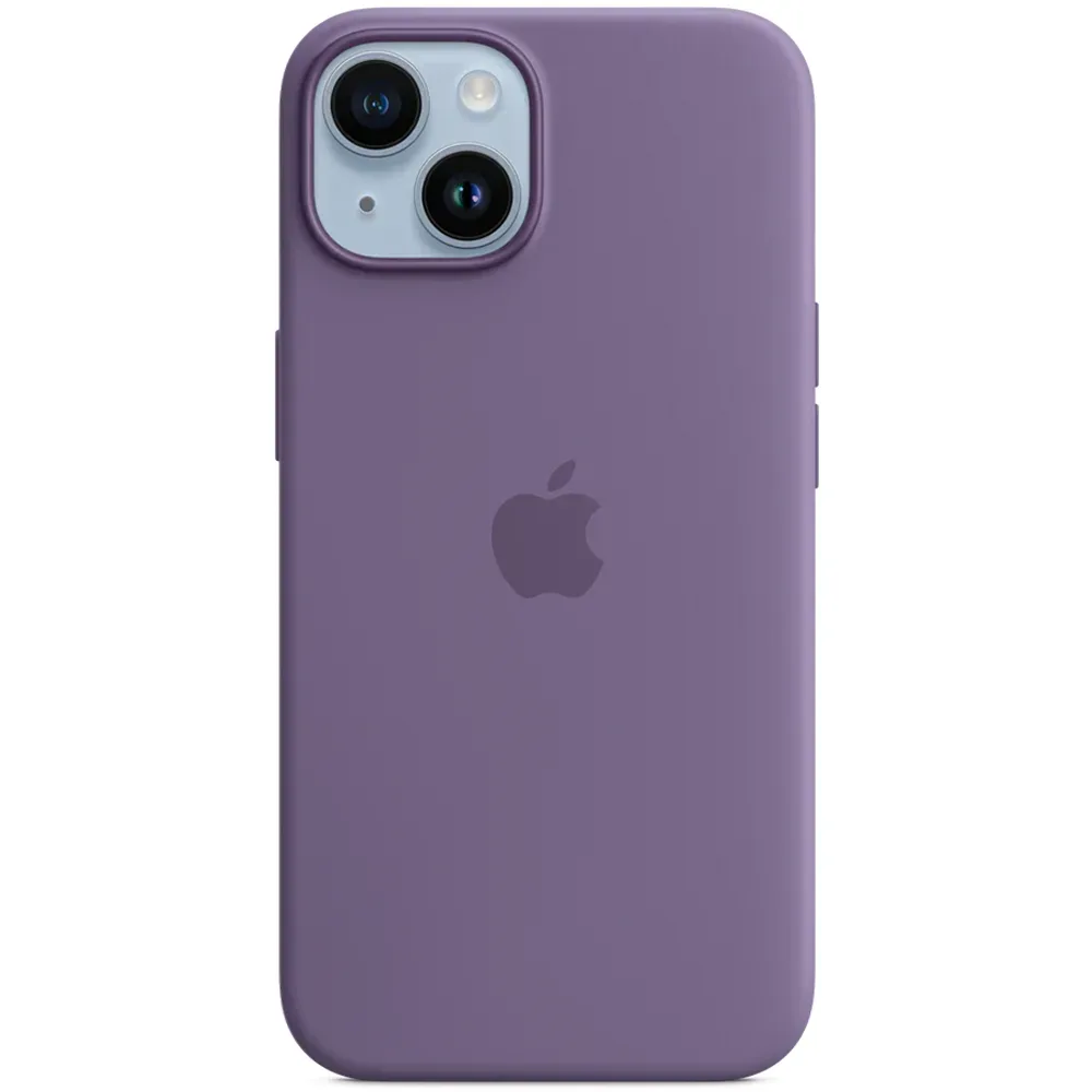 Силиконовый чехол с поддержкой MagSafe Apple Silicone Case для iPhone 14, Iris (Фиолетовый ирис)