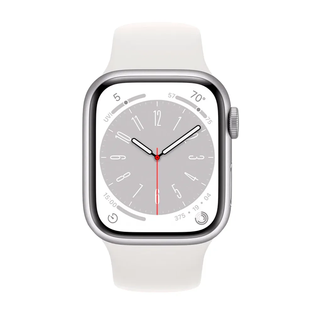 Умные часы Apple Watch Series 8 GPS, 41mm, Aluminium Case with Sport Band M/L, Silver (Серебристый)
