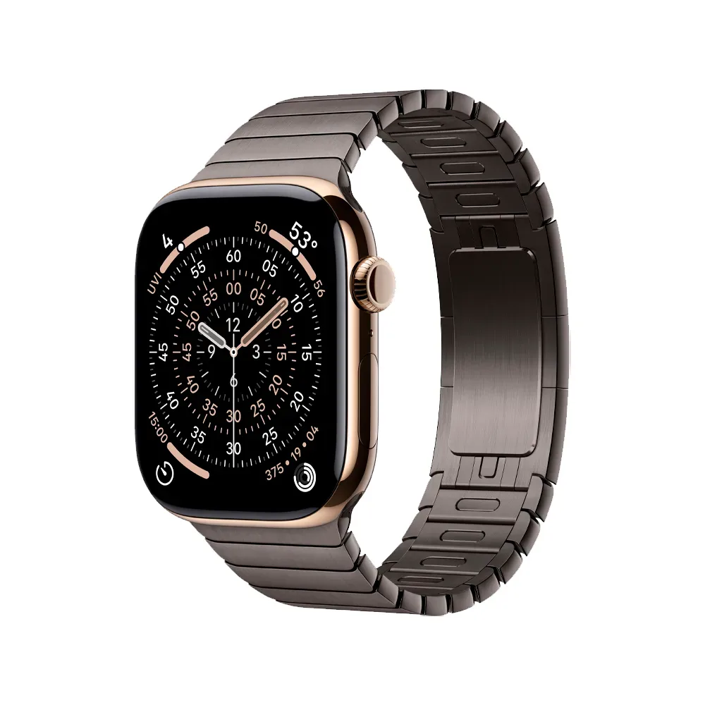 Умные часы Apple Watch Series 11 GPS + Cellular, 46mm, Gold Titanium Case with Slate Link Bracelet