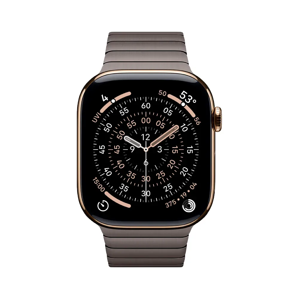 Умные часы Apple Watch Series 11 GPS + Cellular, 46mm, Gold Titanium Case with Slate Link Bracelet