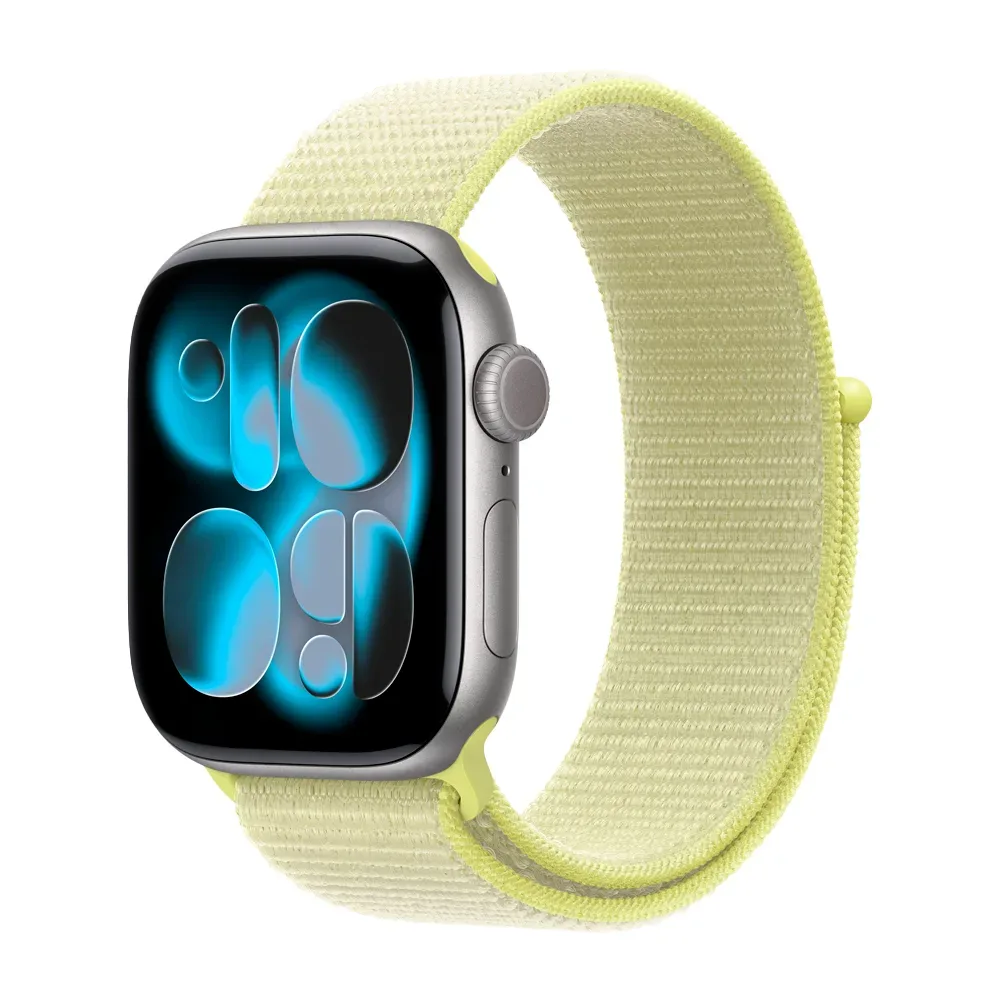 Умные часы Apple Watch Series 11 GPS, 42mm, Space Gray Aluminium Case with Neon Yellow Sport Loop
