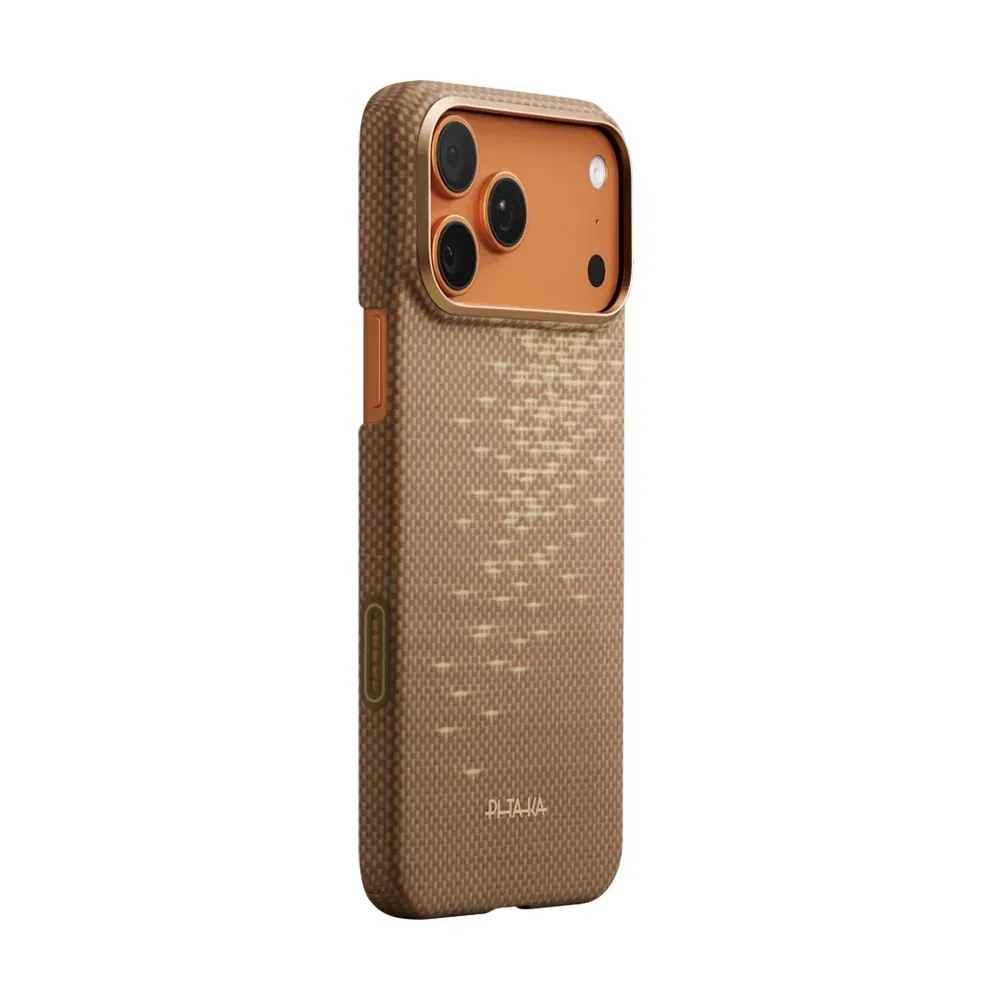 Чехол PITAKA Ultra-Slim Case для Apple iPhone 17 Pro (PitaTap) MagSafe, Golden Glint