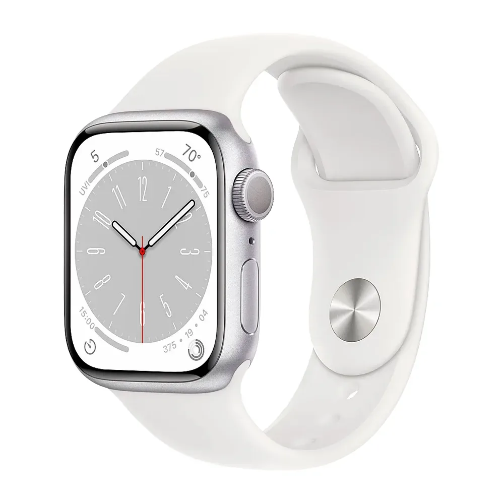 Умные часы Apple Watch Series 8 GPS, 41mm, Aluminium Case with Sport Band, Silver (Серебристый)