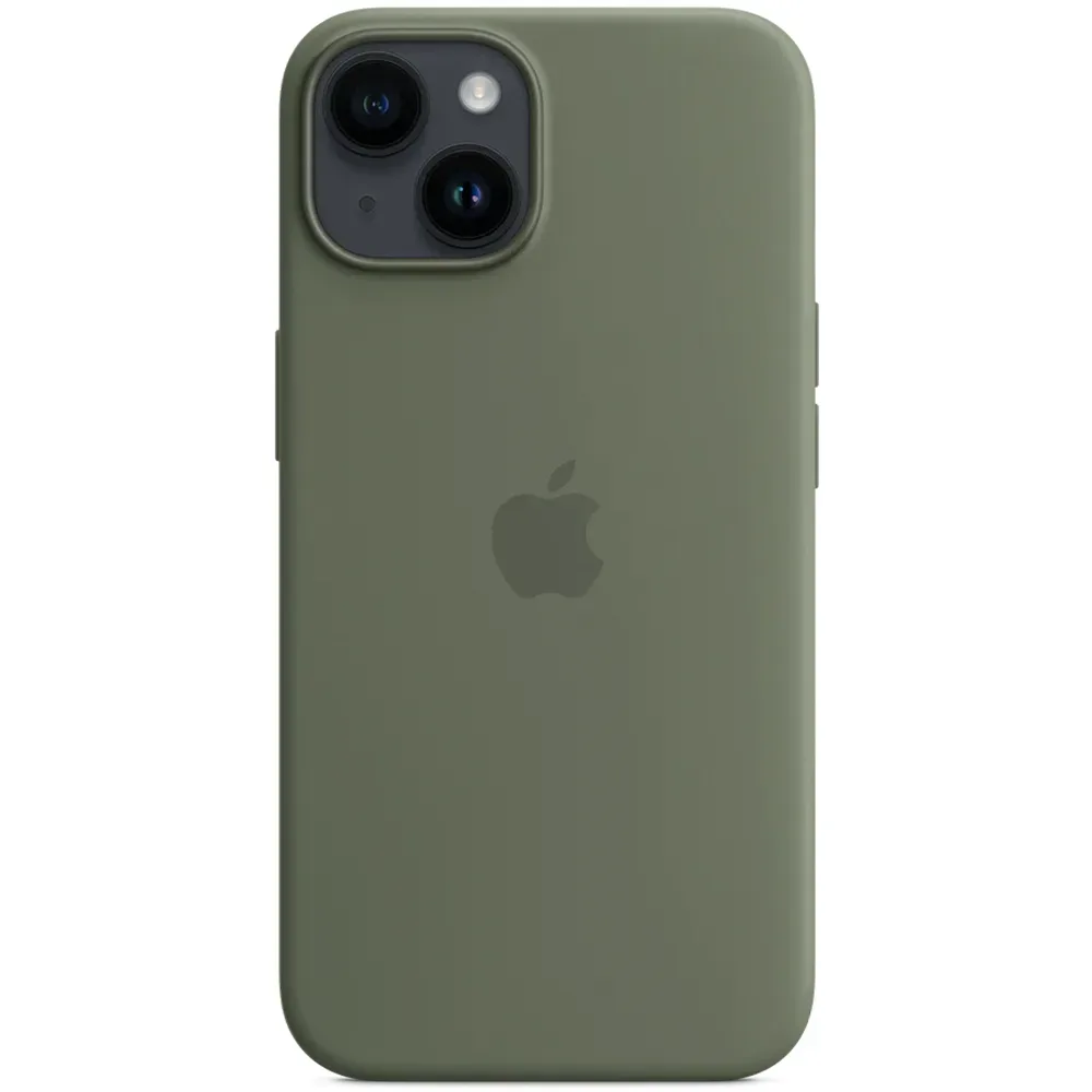 Силиконовый чехол с поддержкой MagSafe Apple Silicone Case для iPhone 14, Olive (Оливковый)