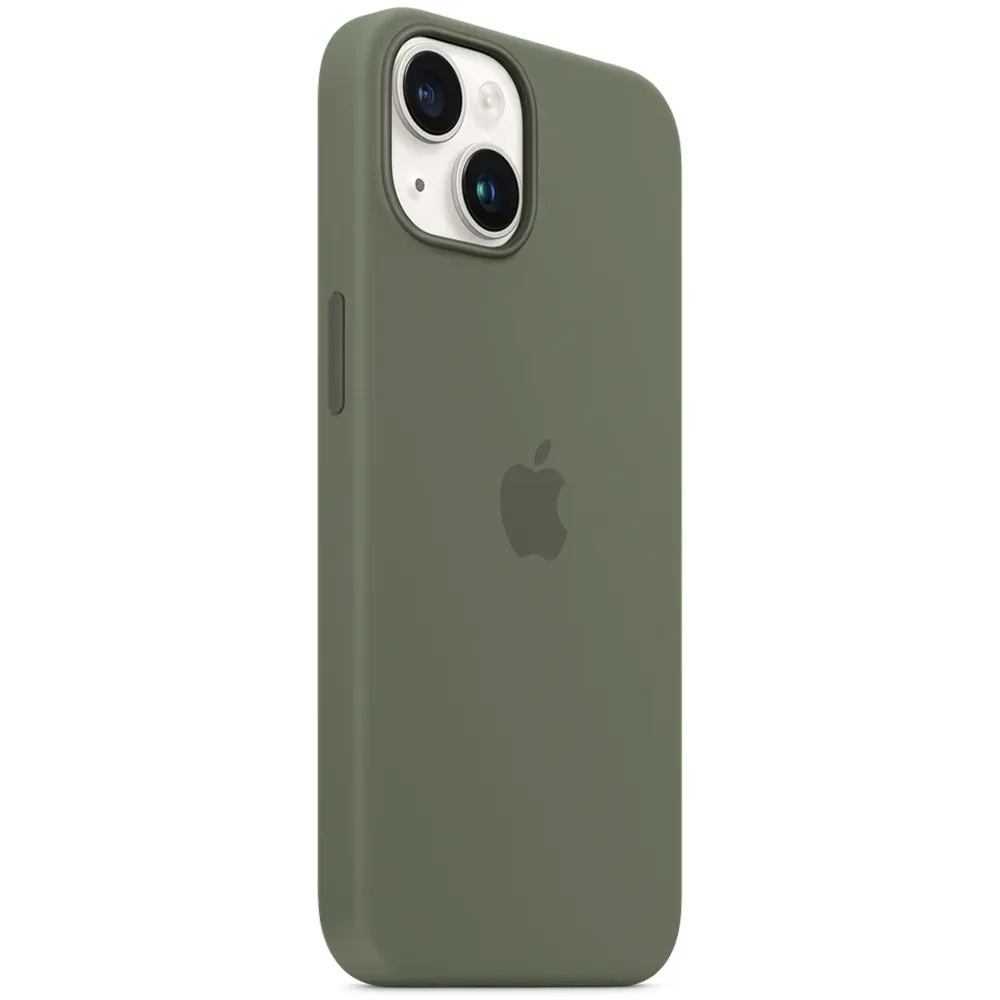 Силиконовый чехол с поддержкой MagSafe Apple Silicone Case для iPhone 14, Olive (Оливковый)