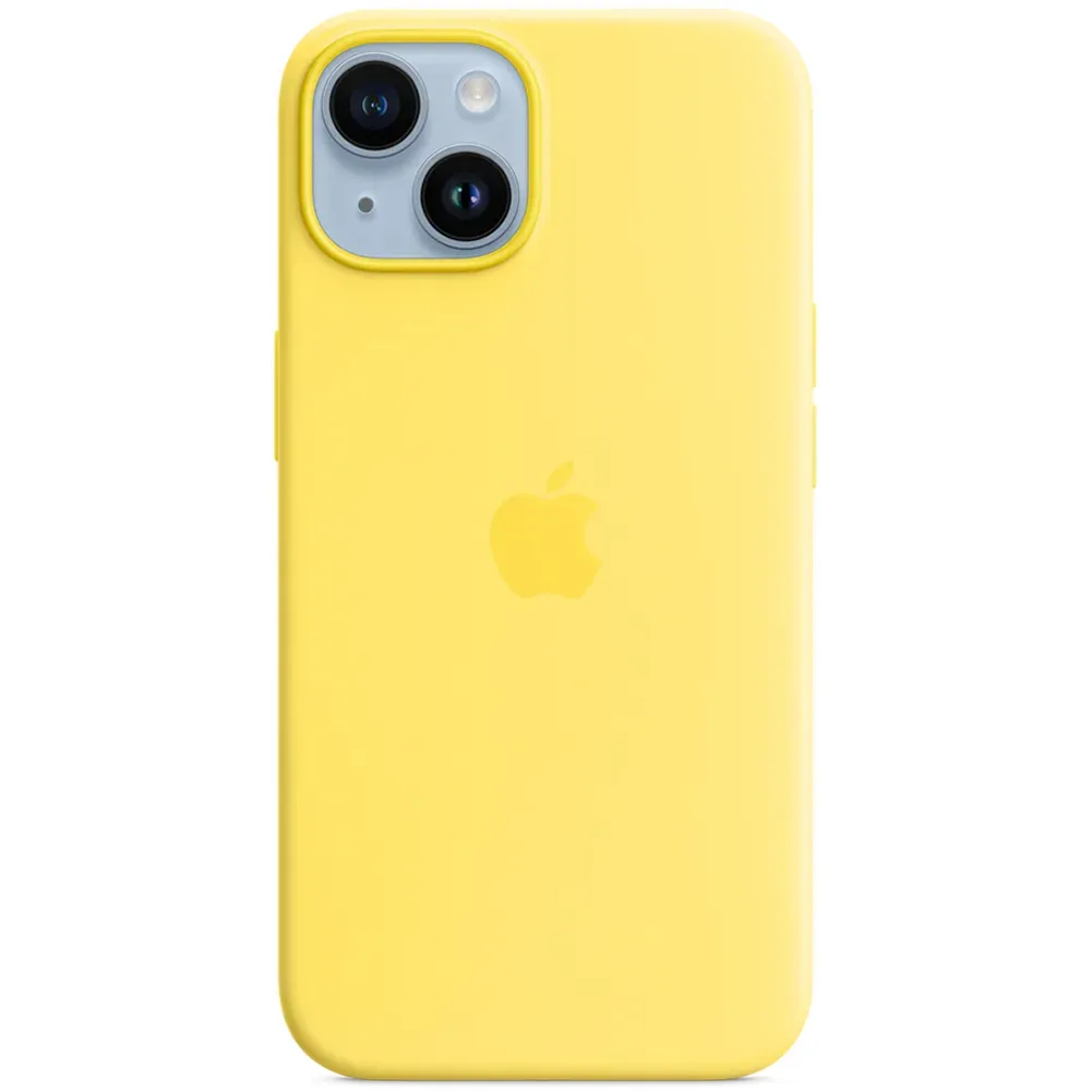 Силиконовый чехол с поддержкой MagSafe Apple Silicone Case для iPhone 14, Canary Yellow (Канареечный)