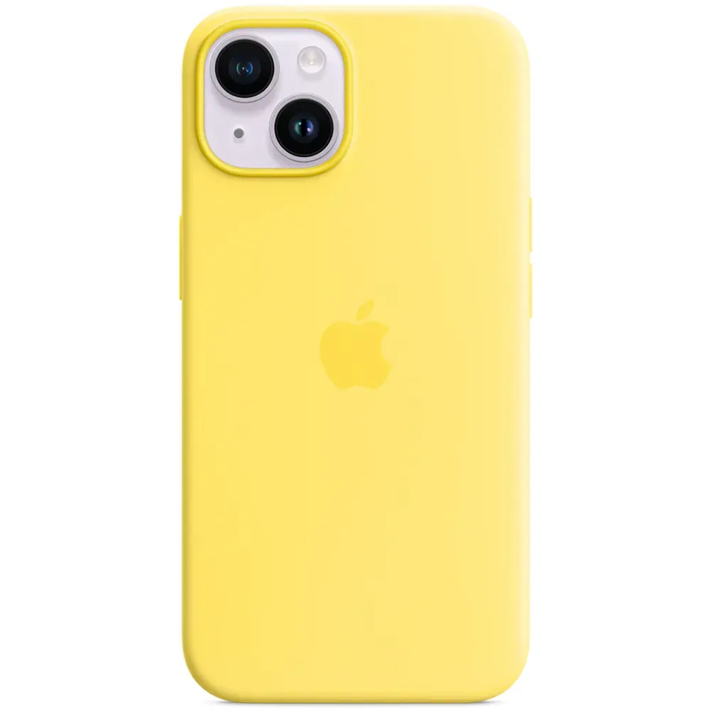 Силиконовый чехол с поддержкой MagSafe Apple Silicone Case для iPhone 14, Canary Yellow (Канареечный)