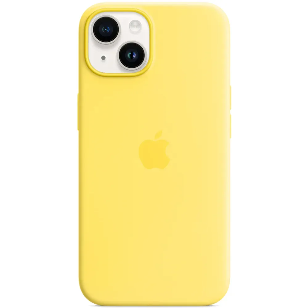 Силиконовый чехол с поддержкой MagSafe Apple Silicone Case для iPhone 14, Canary Yellow (Канареечный)