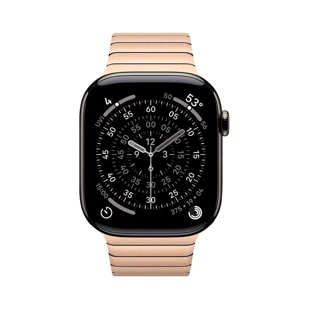 Умные часы Apple Watch Series 11 GPS + Cellular, 46mm, Slate Titanium Case with Gold Link Bracelet