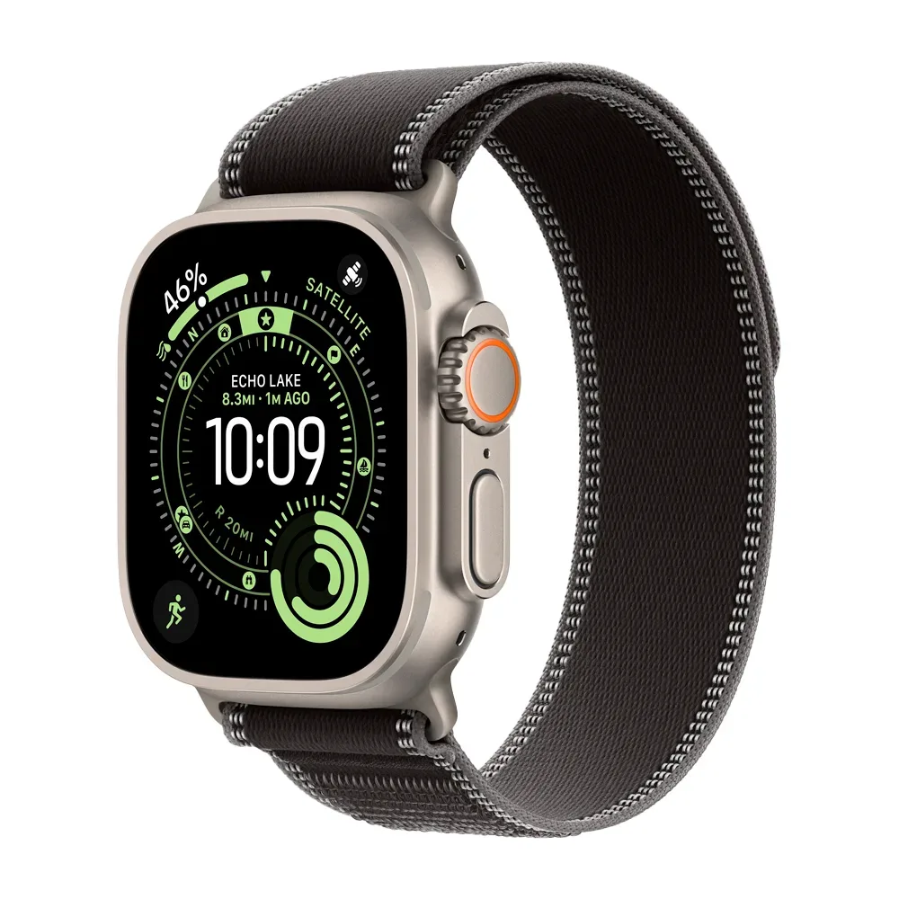 Умные часы Apple Watch Ultra 3 (2025) GPS + Cellular, 49mm, Natural Titanium Case with Black/Charcoal Trail Loop, S/M
