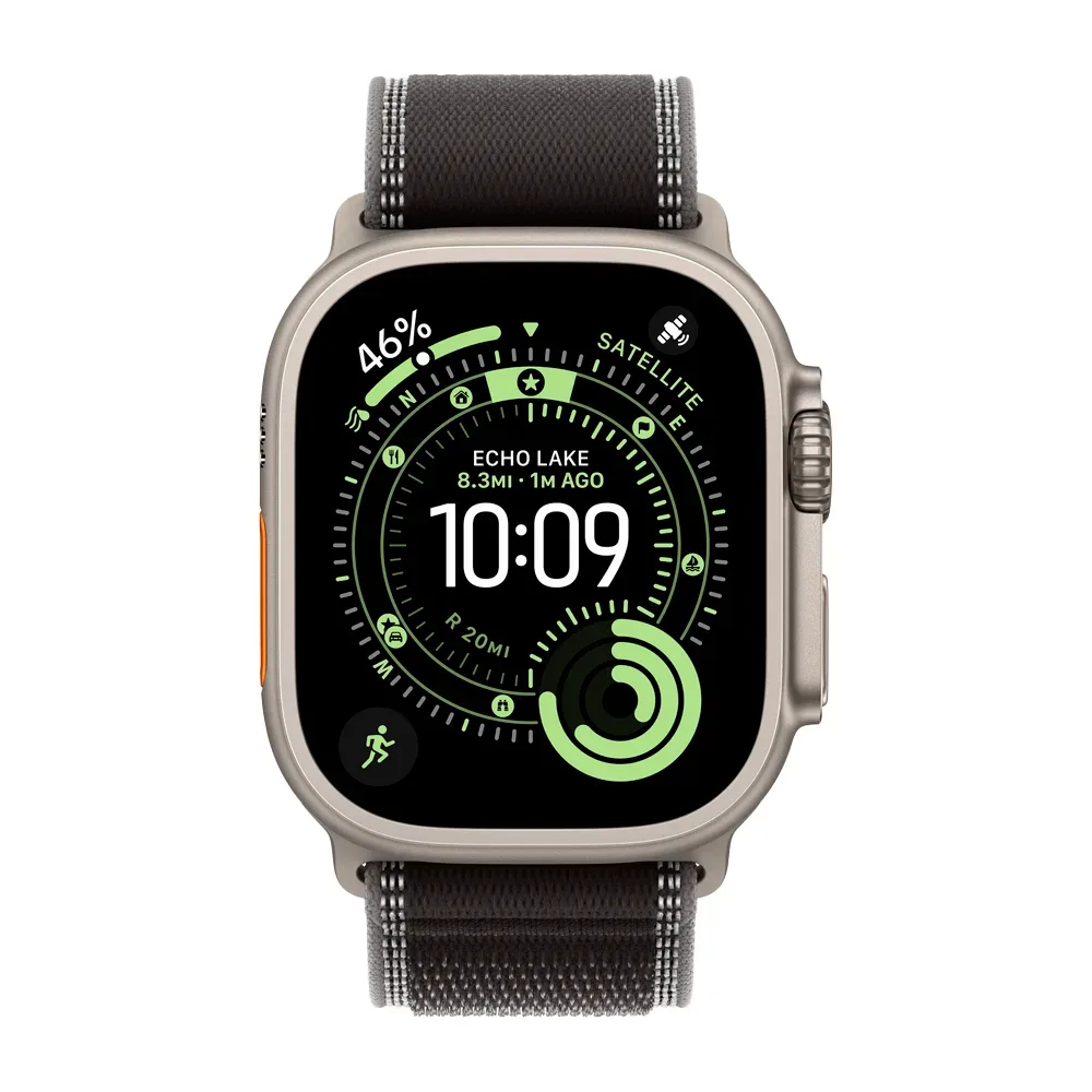 Умные часы Apple Watch Ultra 3 (2025) GPS + Cellular, 49mm, Natural Titanium Case with Black/Charcoal Trail Loop, S/M