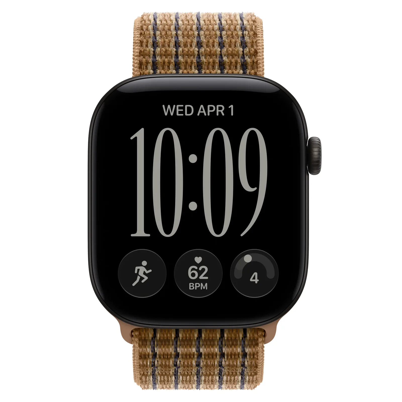 Умные часы Apple Watch Series 12 GPS, 46mm, Black Aluminum Case with Light Umber Plaid Sport Loop