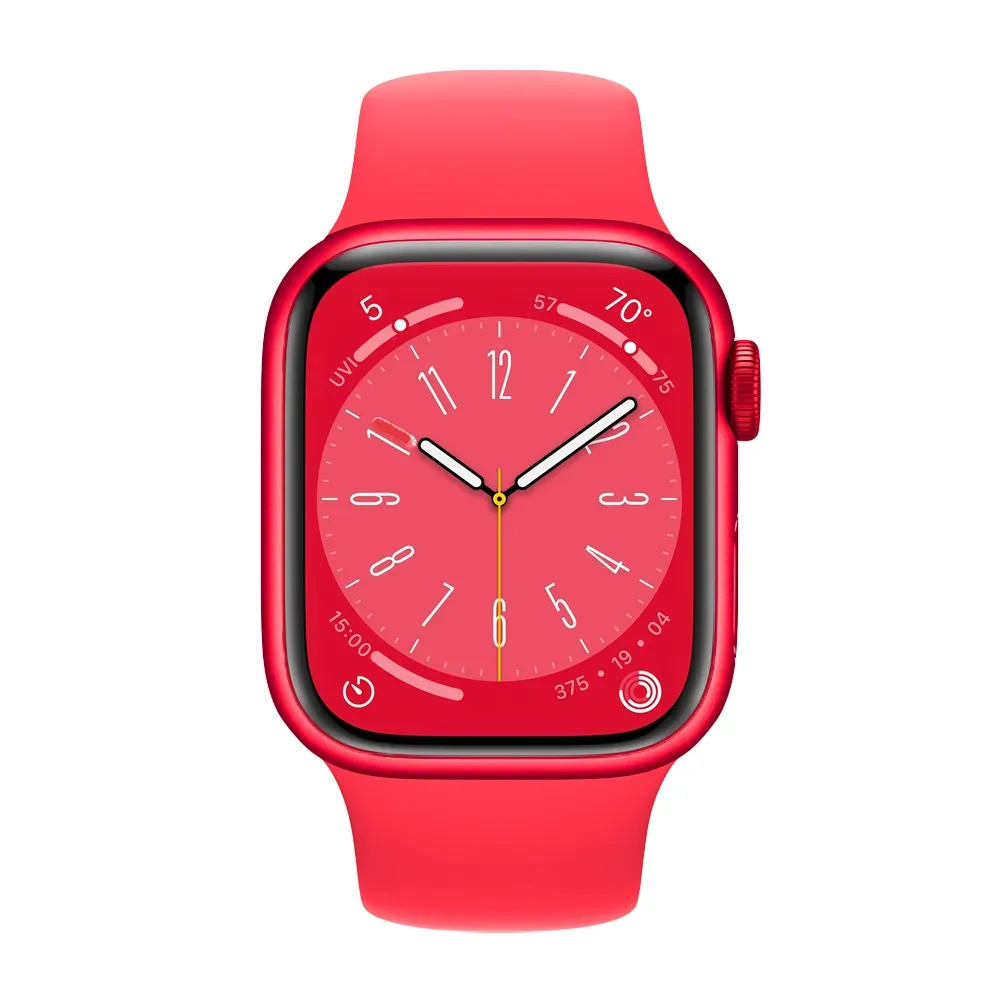 Умные часы Apple Watch Series 8 GPS, 41mm, Aluminium Case with Sport Band M/L, Red (Красный)