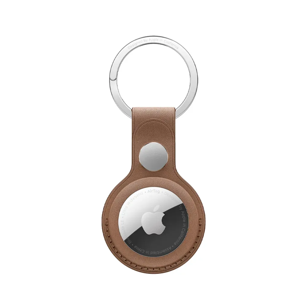 Тканевый брелок с заводным кольцом Apple FineWoven Key Ring для AirTag, Taupe (Светло-бежевый)