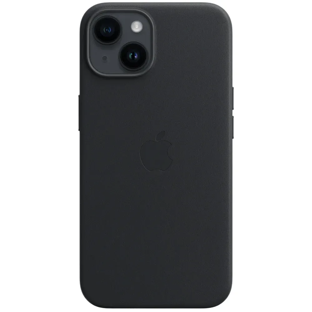 Кожаный чехол с поддержкой MagSafe Apple Leather Case для iPhone 14, Midnight (Темная ночь)