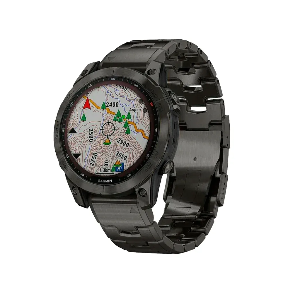 Умные часы Garmin Fenix 7X, 51mm, Sapphire Solar Titanium Grey (010-02541-27)