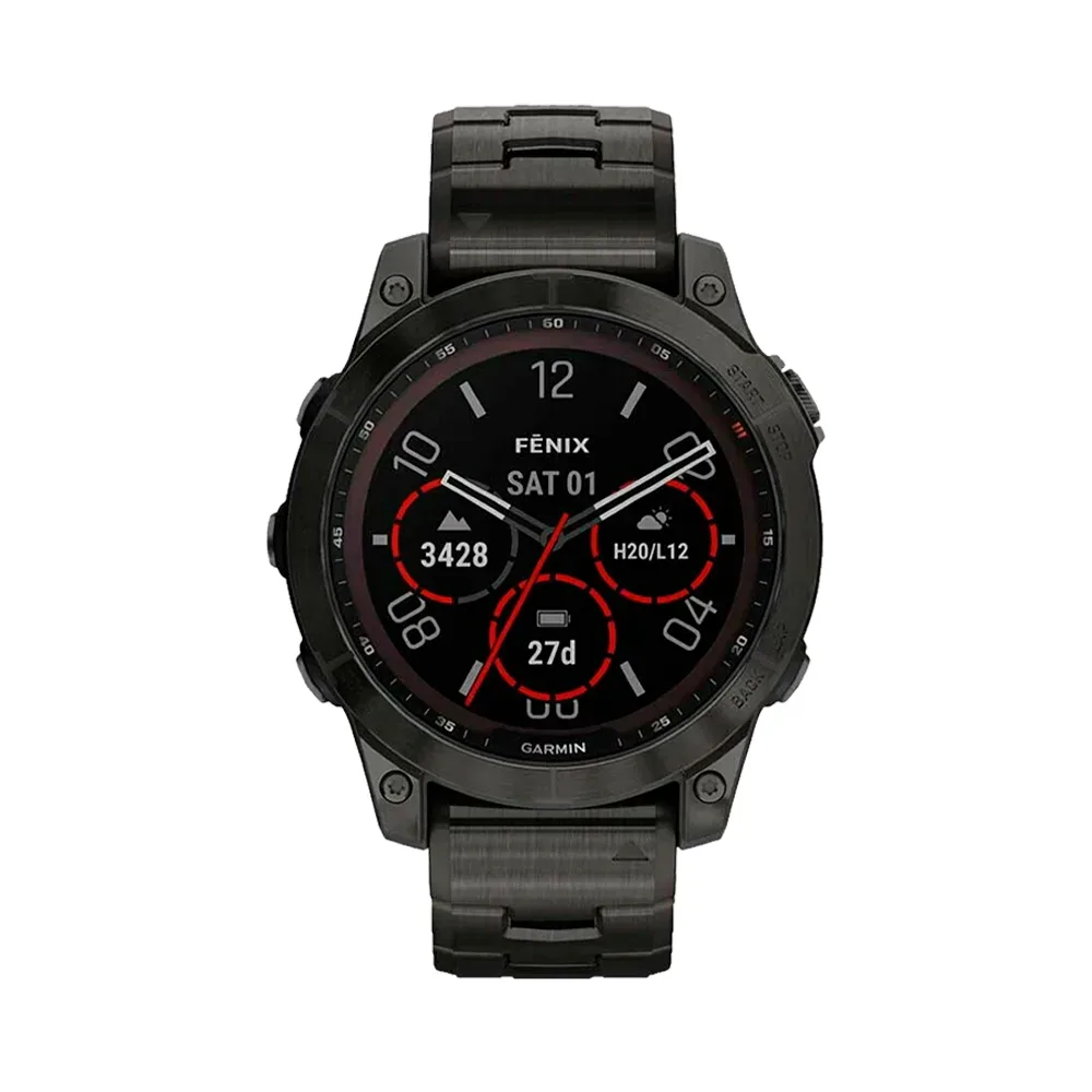 Умные часы Garmin Fenix 7X, 51mm, Sapphire Solar Titanium Grey (010-02541-27)