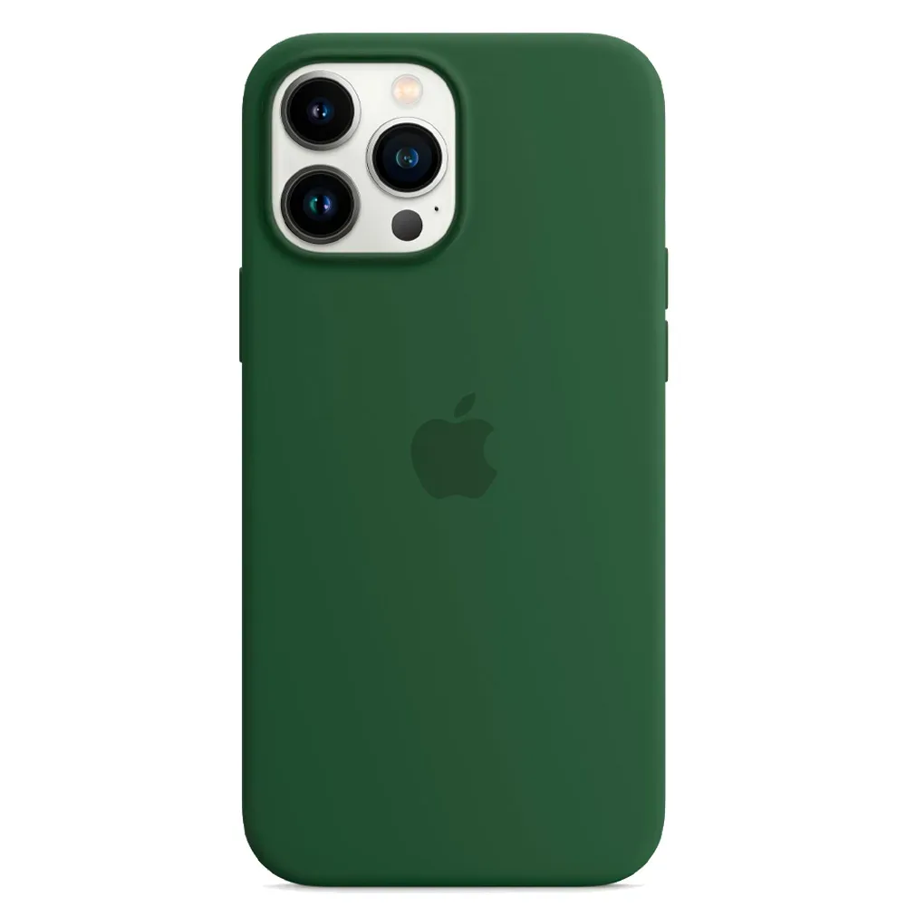 Силиконовый чехол с поддержкой MagSafe Apple Silicone Case для iPhone 13 Pro, Clover (Зеленый клевер)
