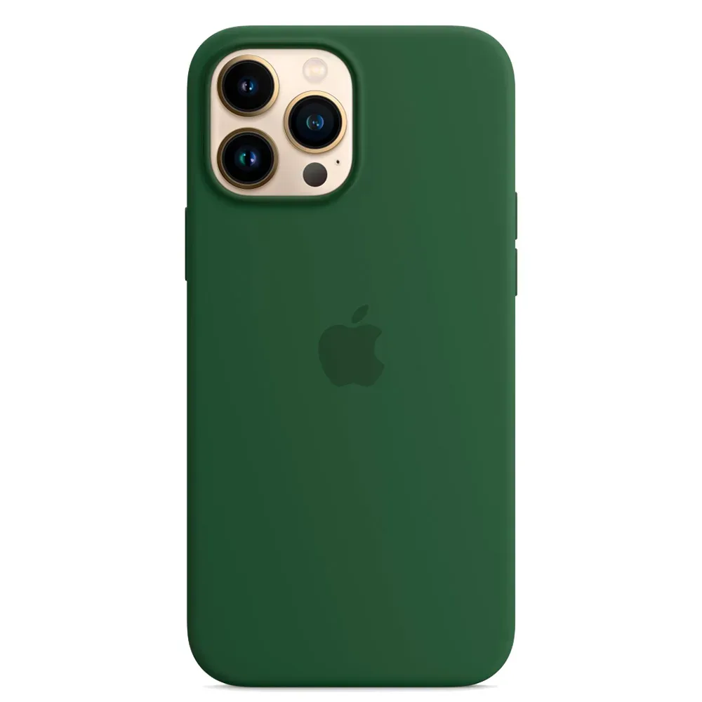 Силиконовый чехол с поддержкой MagSafe Apple Silicone Case для iPhone 13 Pro, Clover (Зеленый клевер)