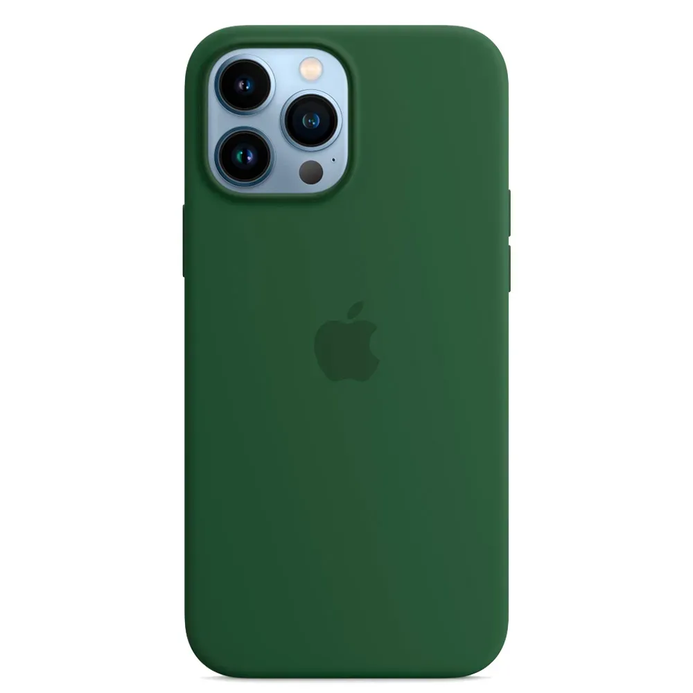 Силиконовый чехол с поддержкой MagSafe Apple Silicone Case для iPhone 13 Pro, Clover (Зеленый клевер)