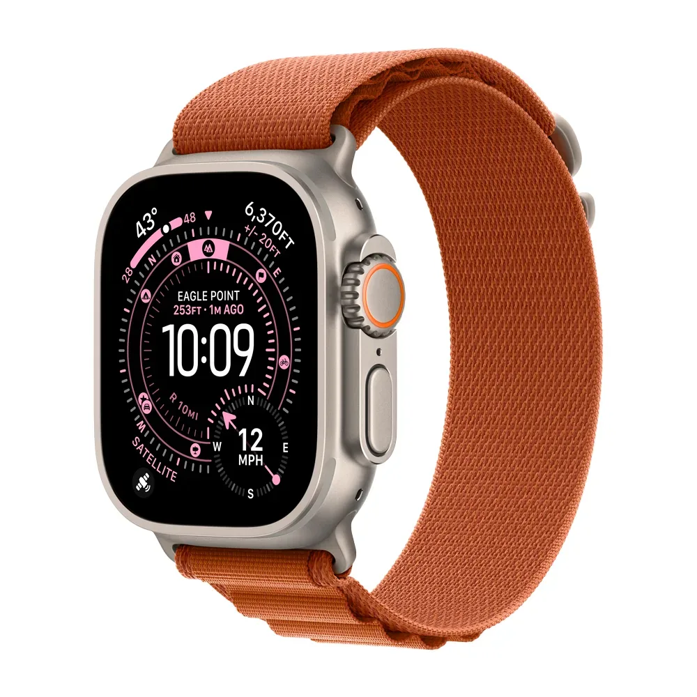 Умные часы Apple Watch Ultra 3 (2025) GPS + Cellular, 49mm, Natural Titanium Case with Terra Cotta Alpine Loop, L